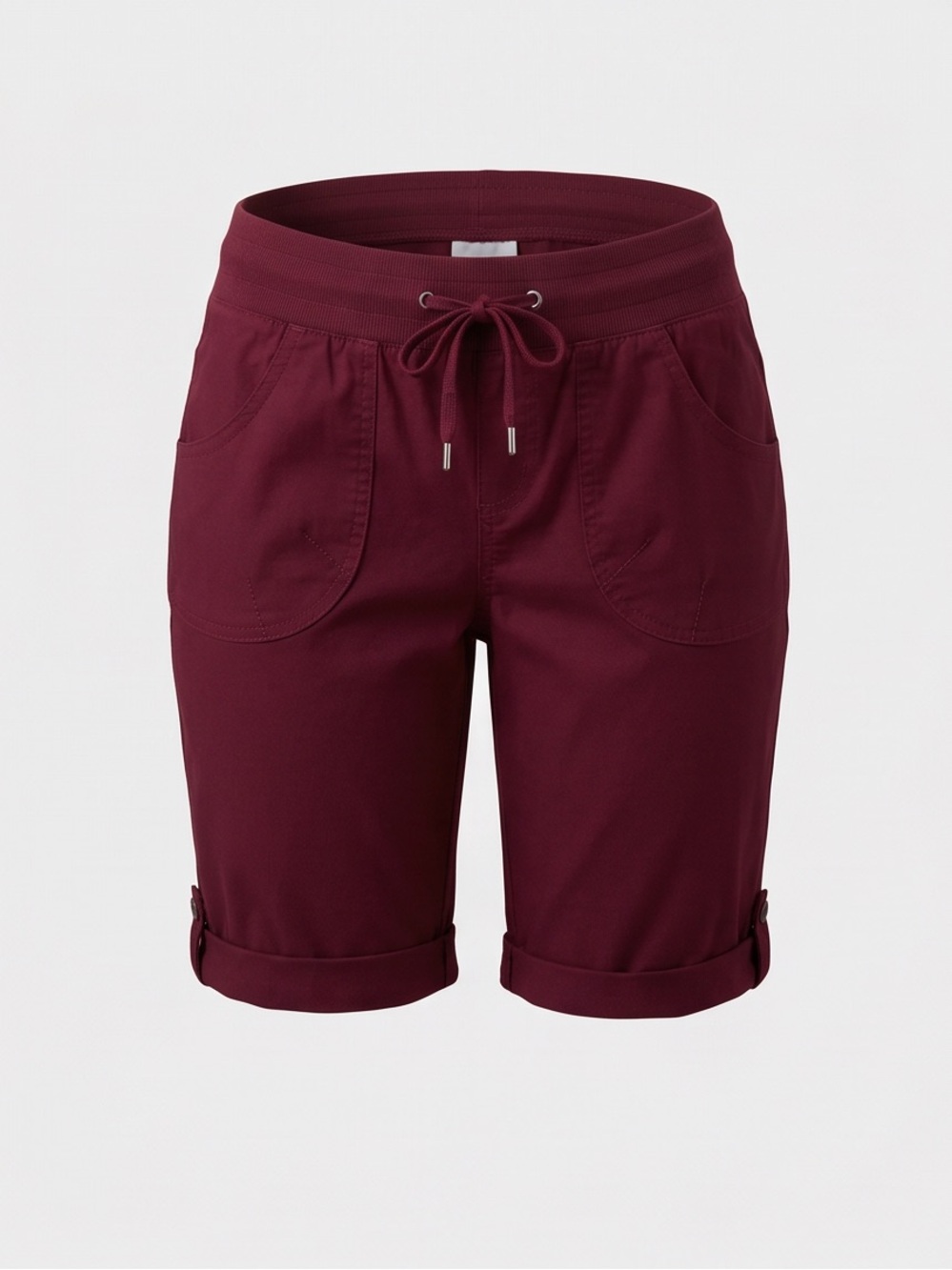 WindRiver Women’s Burgundy High Rise Tall Bermuda Shorts Size 34 Waist - Picture 7 of 9
